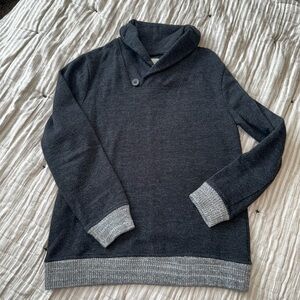 Cat & Jack Gray Collared Dress Sweater with Button Closure Size 8/10 Boys